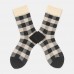 5 Pairs Women Plaid Pattern Autumn Cute Wild Breathable Cotton Socks Middle Tube Socks