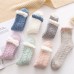 5 Pairs Women Coral Fleece Thickened Solid Color Twist Simple Warmth Socks